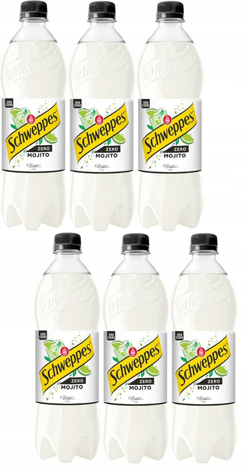 6x Sycený nápoj Schweppes Mojito Zero 1,35 l