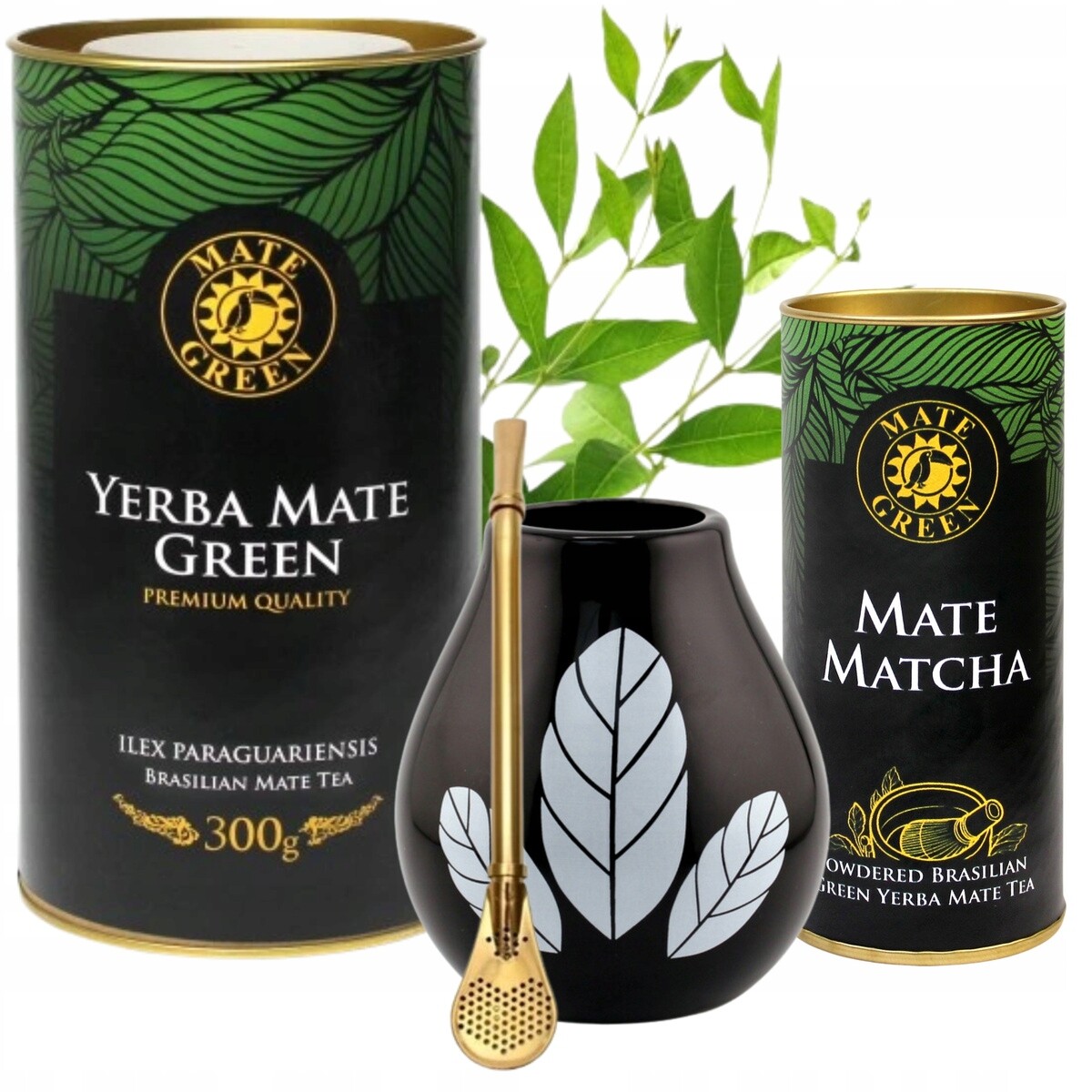 Startovací sada Yerba Mate Green Zvětšená 2 x Tuba Matero Bombilla 300 g