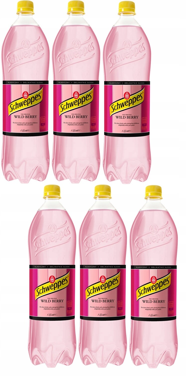 6 x sycený nápoj Schweppes Wild Berry 1,35 l
