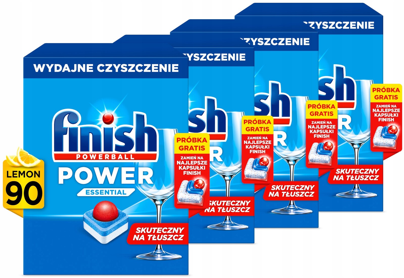Finish Tablety do myčky Power Essential lemon sada 4 x 90 kusů