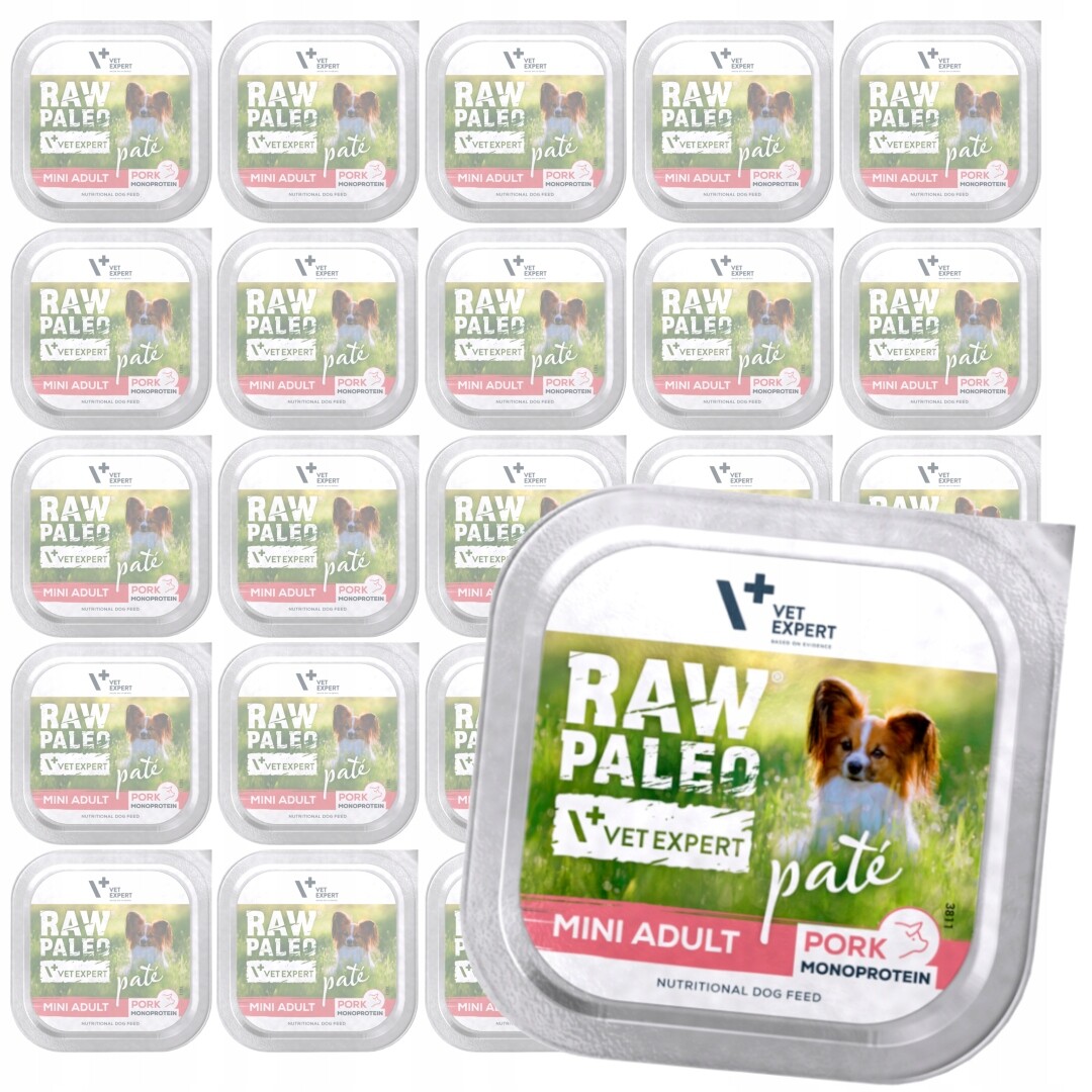 Raw Paleo Pork Pate Mini Adult 24x150g Krmivo Paštika pro psy malých plemen