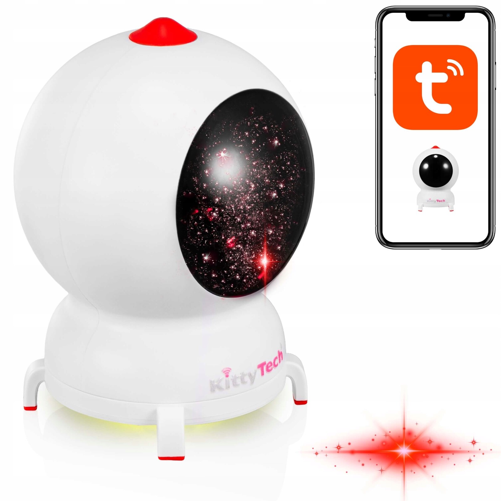 Inteligentní hračka s automatickým laserem pro kočky Tuya Bluetooth KittyTech