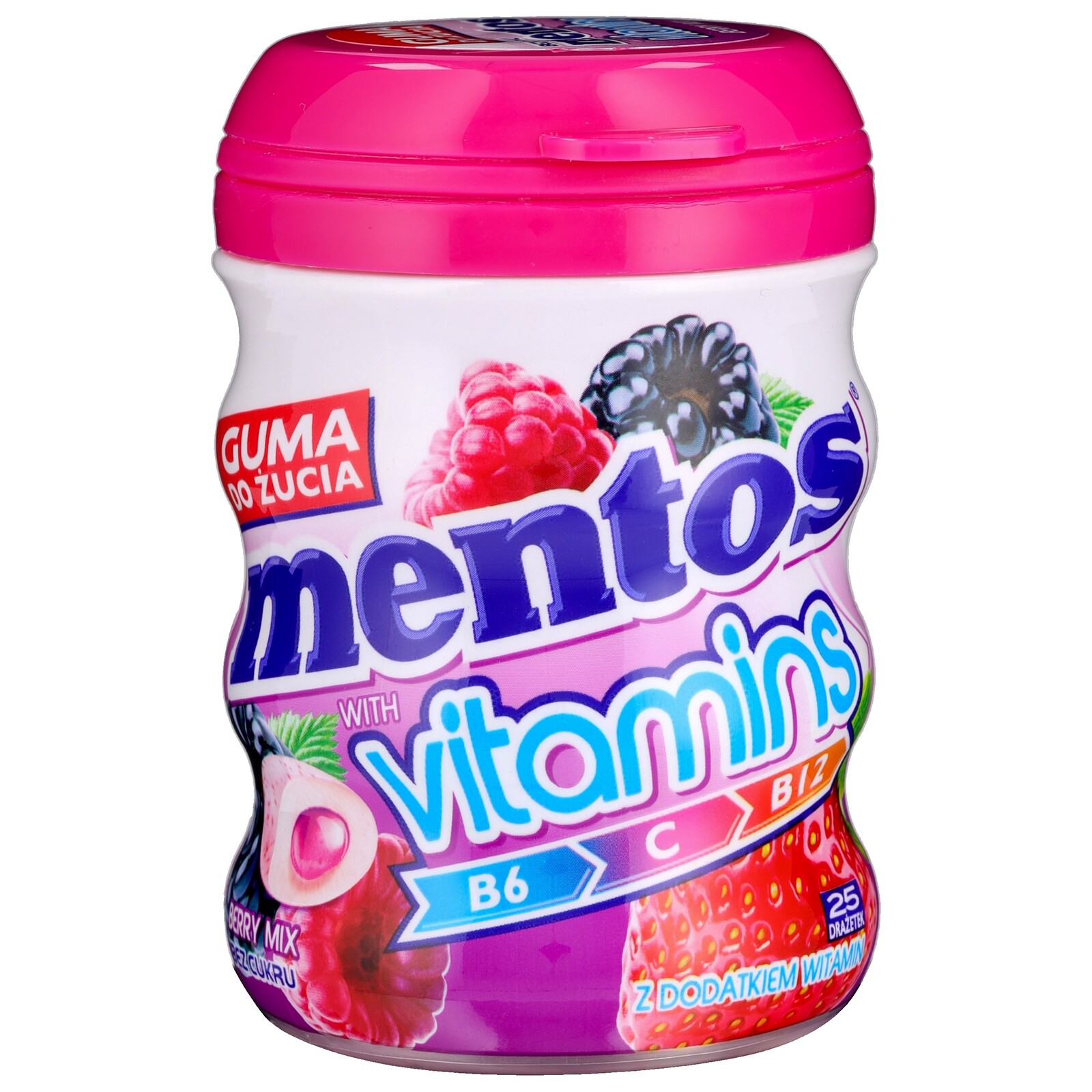 Sada Mentos Vitamínová žvýkačka s příchutí borůvky 50 g