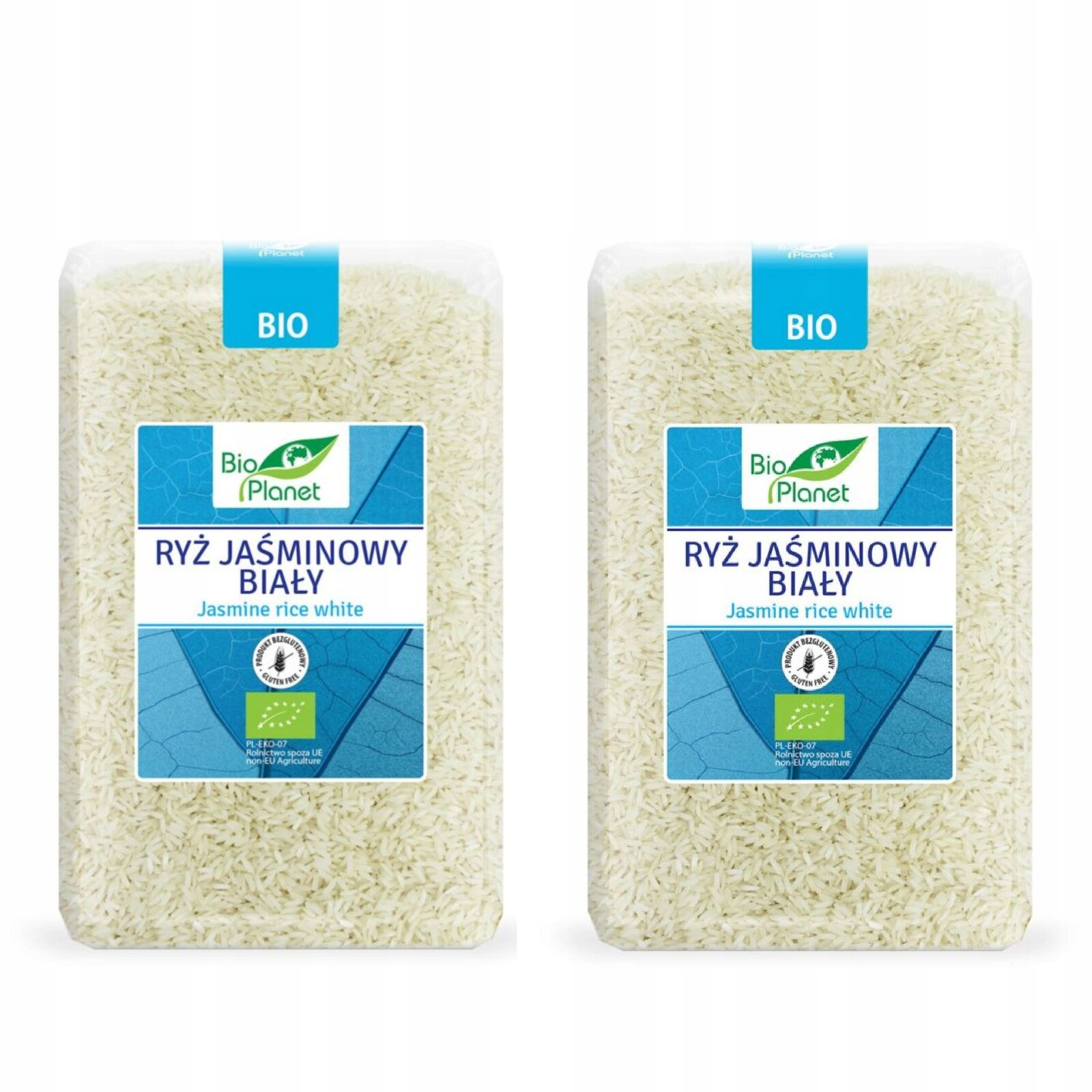 2x Jasmínová Rýže Bílá Bezlepková Bio 2 kg Ekologická Bio Planet