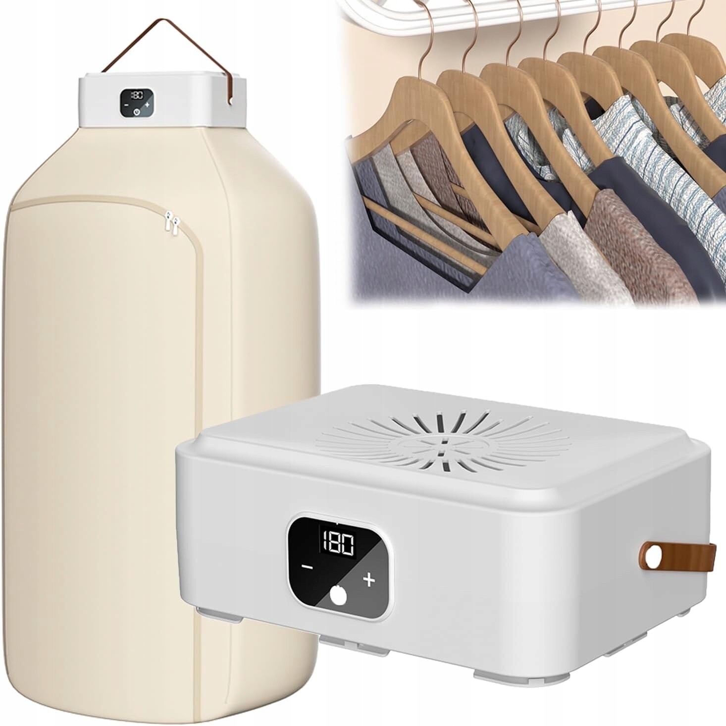 Přenosný sušič Hooha , elektrický mini sušič, skládací s časovačem pro světlo