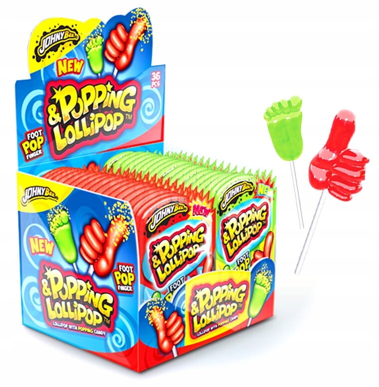 Sada Lízátko S Práskacím Práškem ve střílejícím prášku Johny Bee 13g 36 kusů