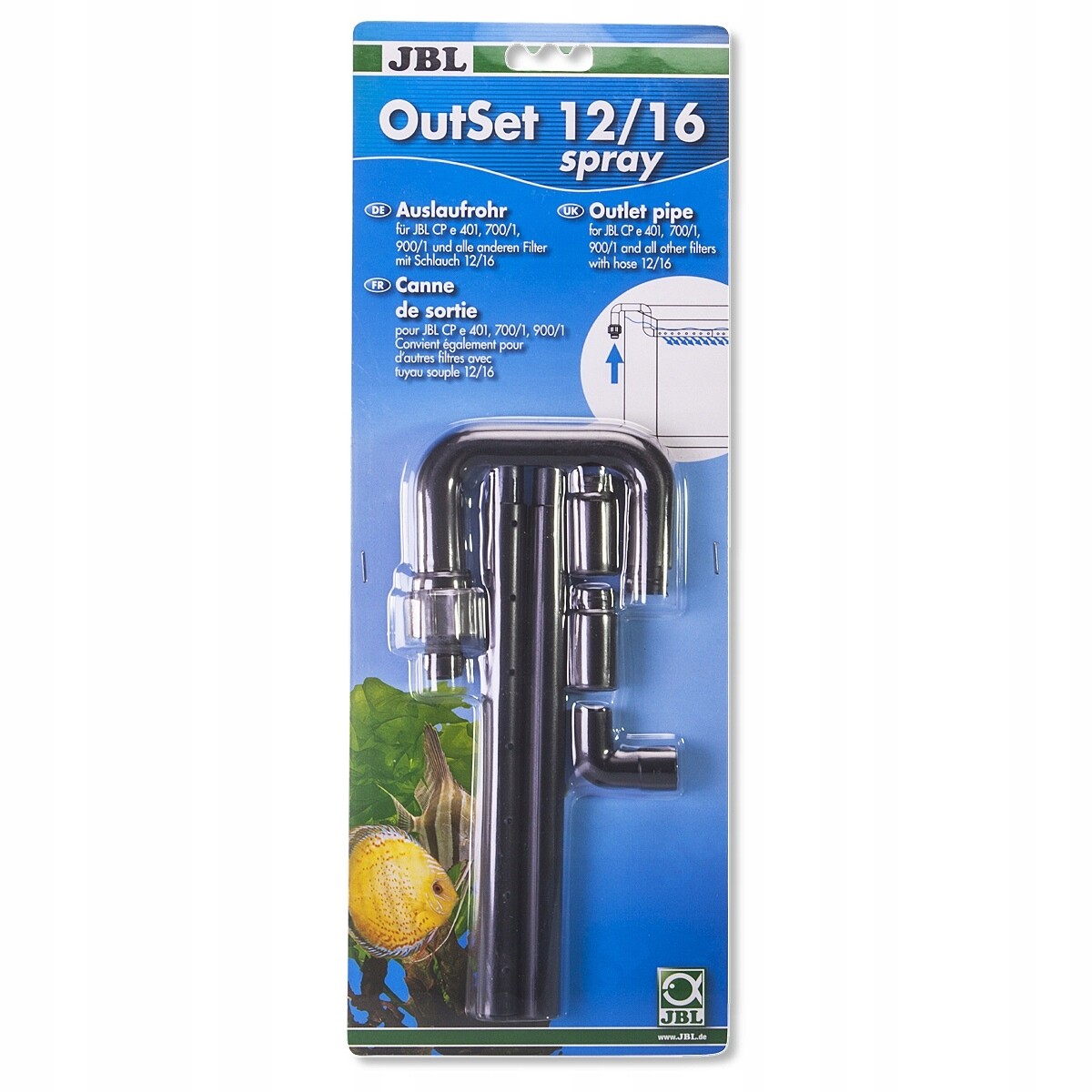 Výstup Vody S Dešťovou Sprchou Pro Vnější Filtr Akvária 16/22 MM