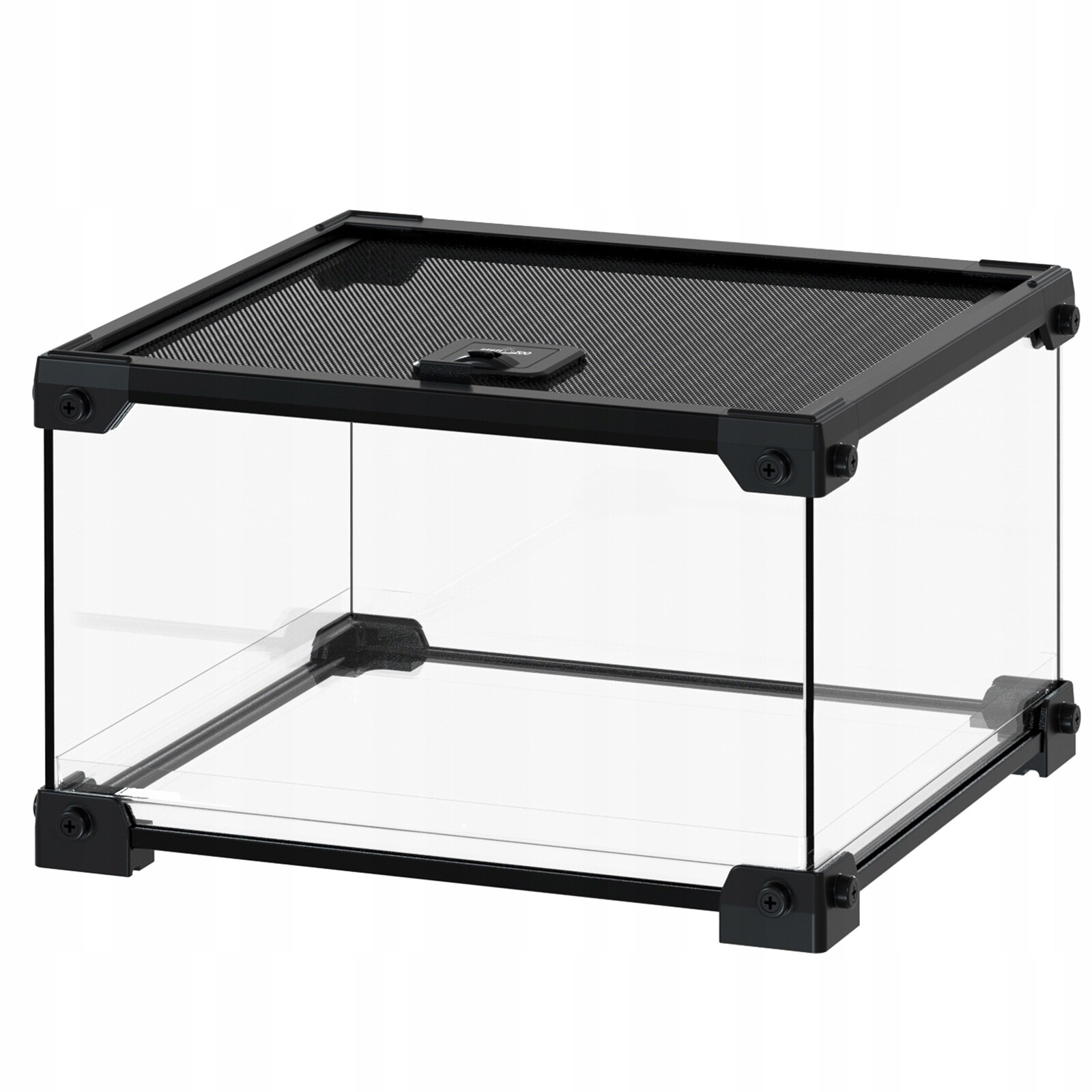 Skleněné Terárium 30X30X20 CM S Síťkou, Okénko Pro Krmení, Voděodolné