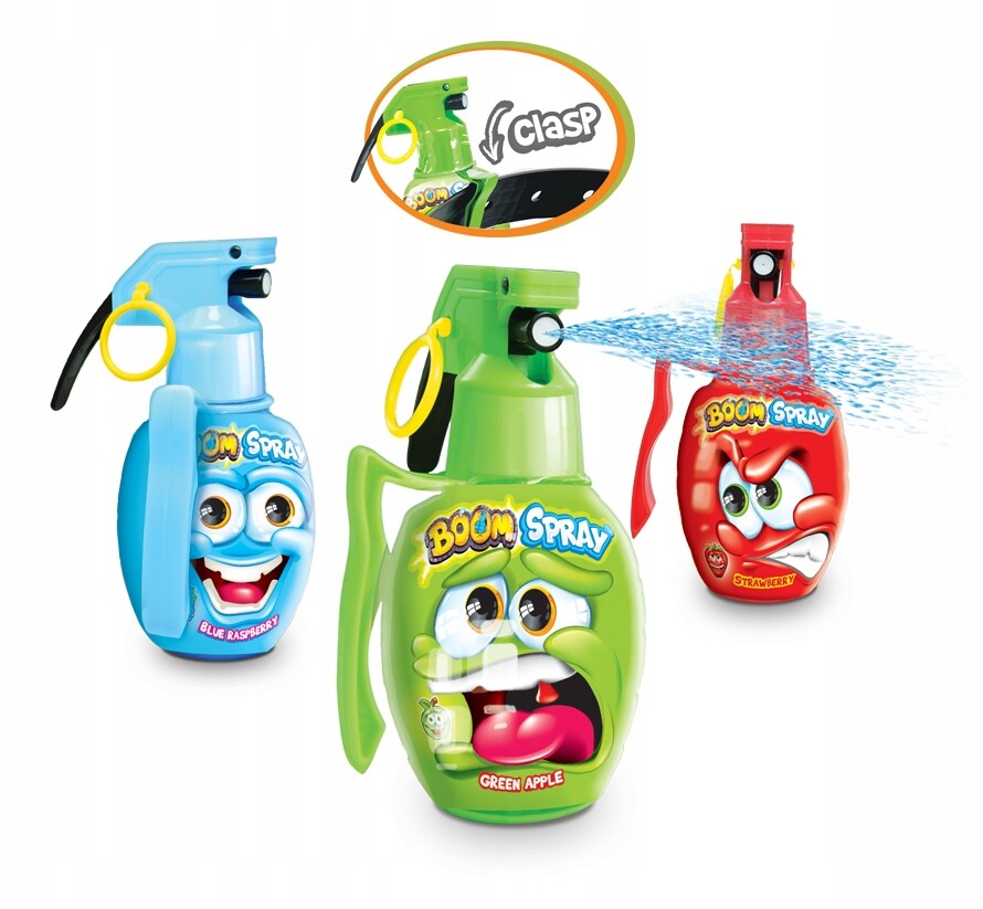 Sada JohnyBee Granátový sprej na rty Boom Spray 12 Ks x 50 ml