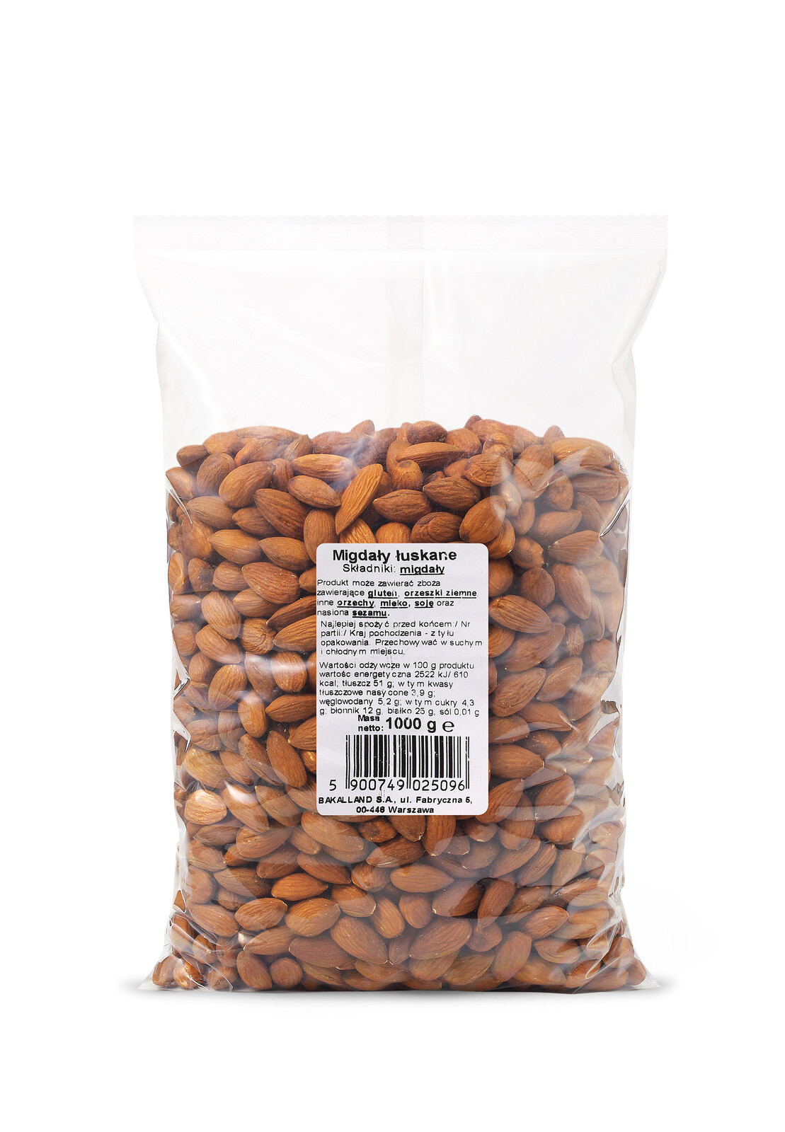 Bakalland Mandle loupané celé 1 kg