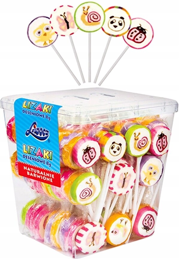 Granpik Lízátka Desénové s ovocnou příchutí srdce Valentýna 8g 125 ks