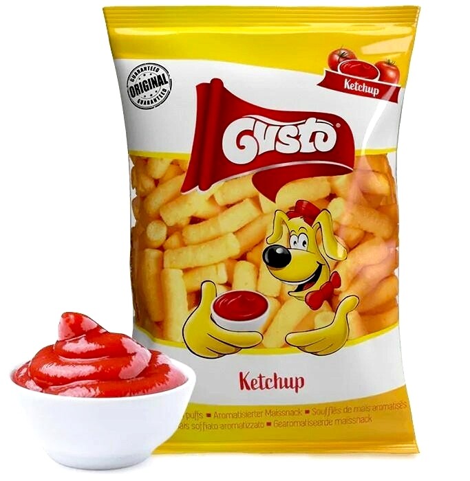 Sada Gusto Kukuřičné křupky Kečup Svačinka 80 g 18 Kusů