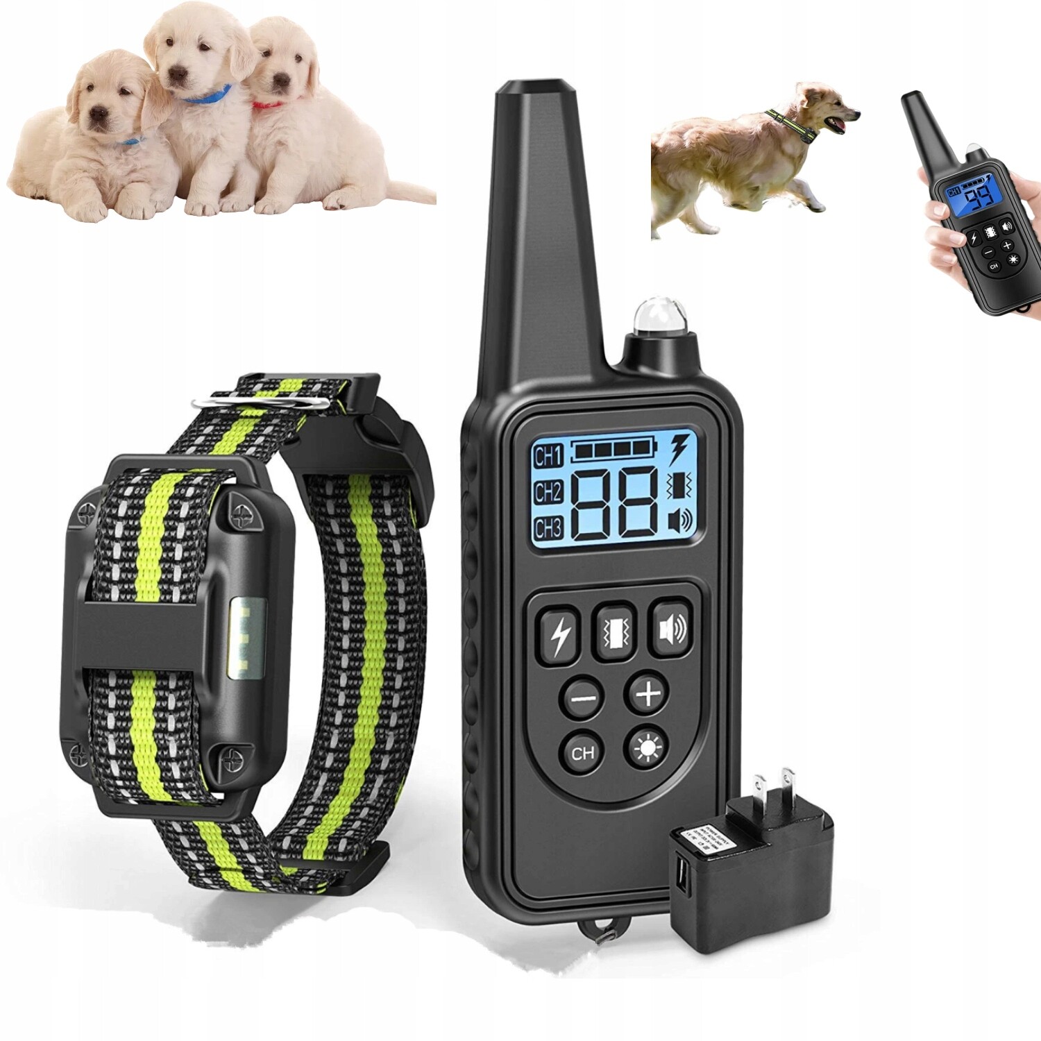 Elektrický výcvikový obojek pro psa, voděodolný Treser pro psy Pilot