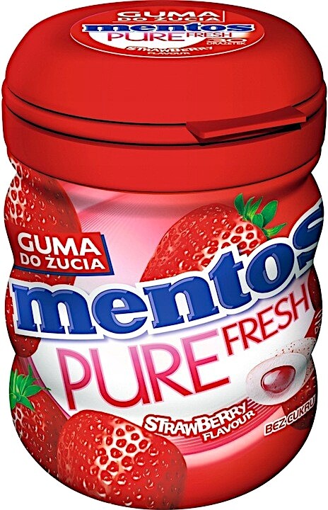 Sada Mentos Pure Fresh Strawberry Žvýkačka Bez Cukru 60 g 6 kusů