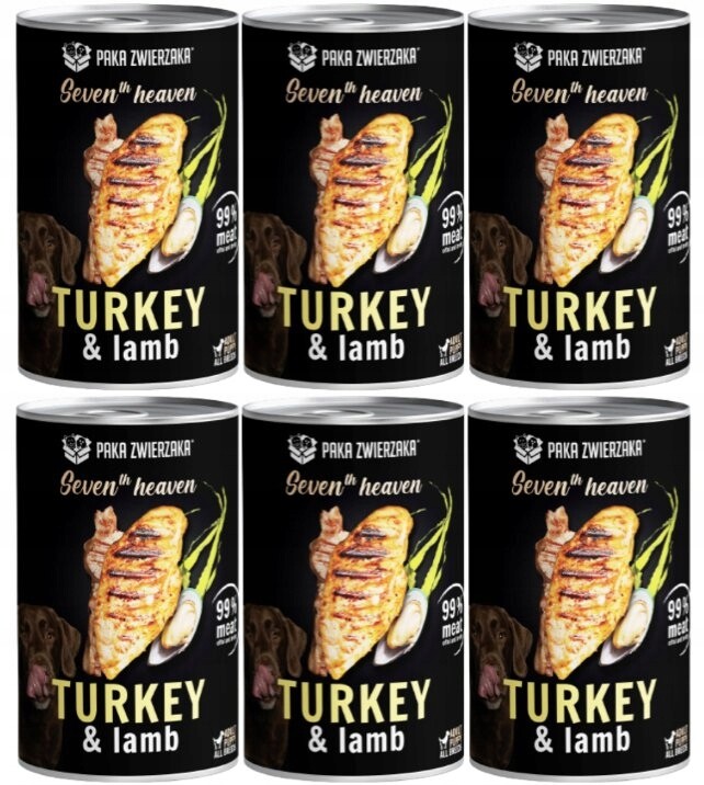 Paka Zwierzaka Seventh Haven Krmivo mokré pro psa Krůta jehněčí 6x400