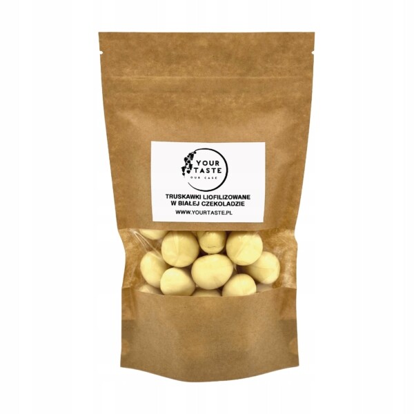 lyofilizované jahody v bílé čokoládě 500g