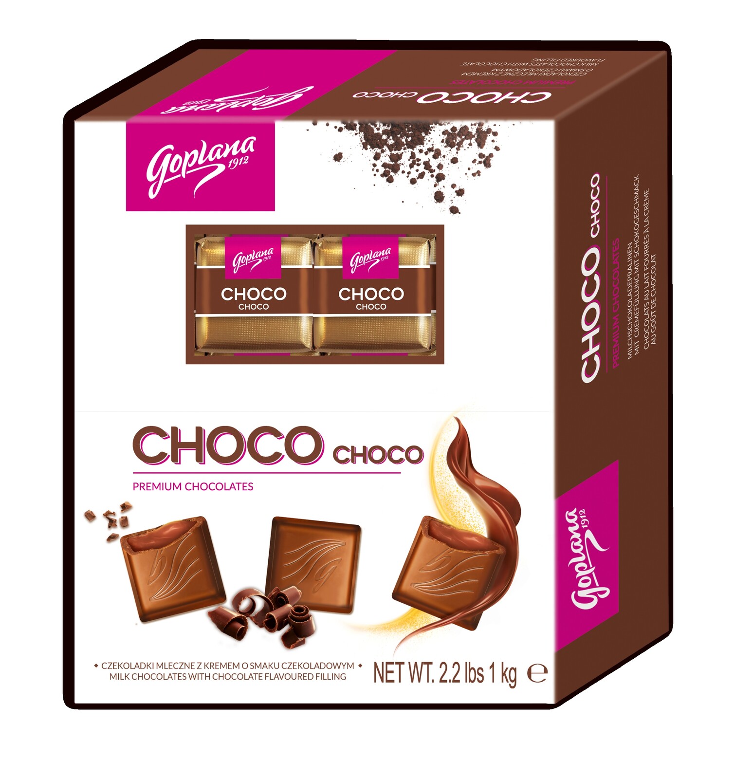 Goplana Pralinky Bonbóny Z Mléčné Čokolády s čokoládovým krémem 1000 g