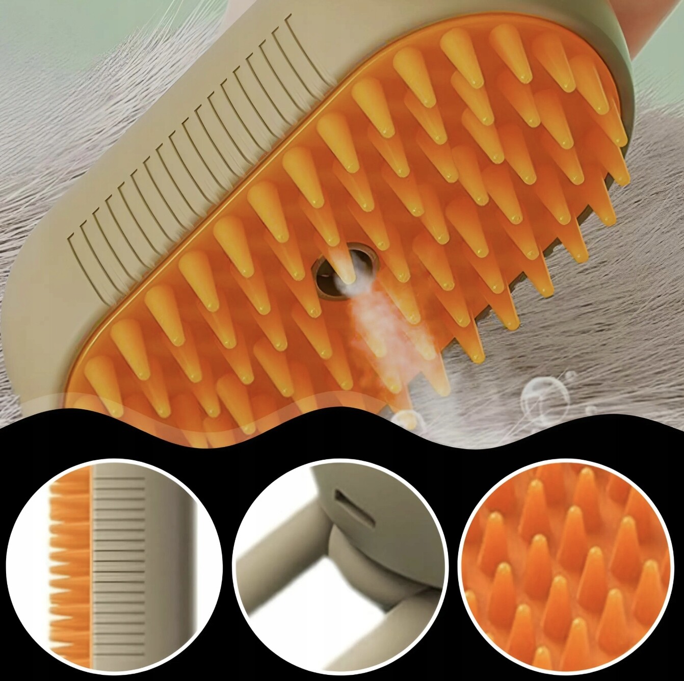 2 x Parní Kartáč Pro Kočky Psa Na Péči O Srst Elektrický Masážní Přístroj