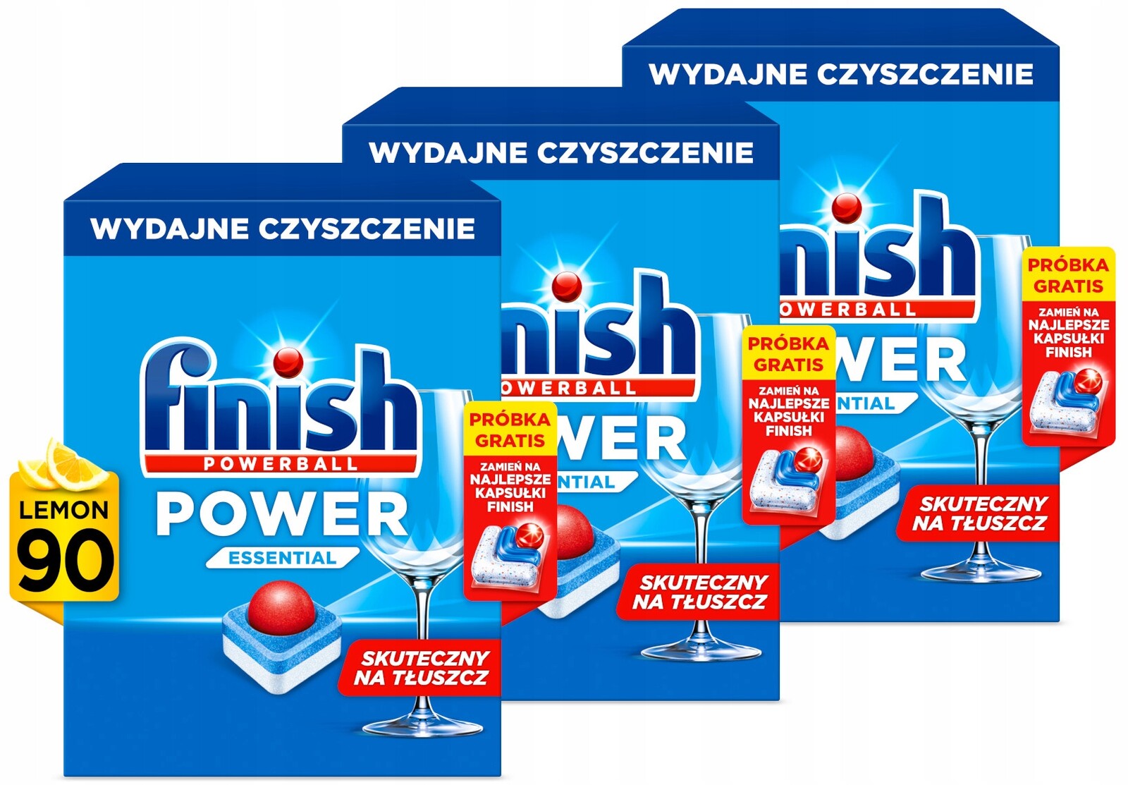 Finish Tablety do myčky Power Essential lemon sada 3 x 90 kusů