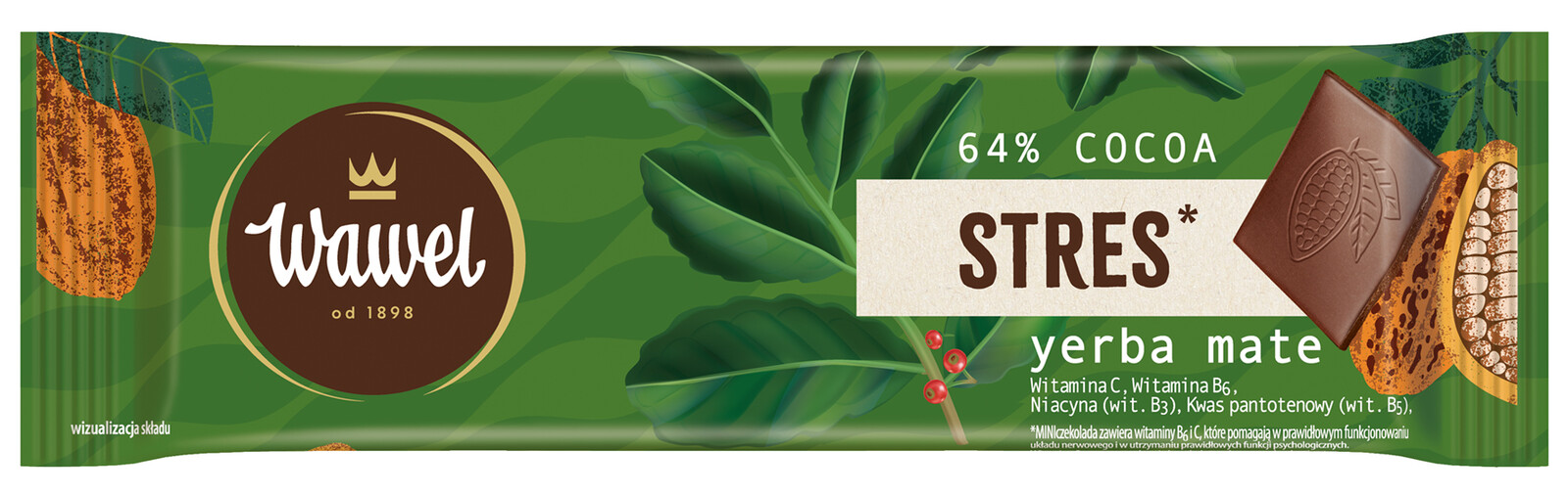 Sada Wawel Čokoládky 64% Yerba Mate 32 kusů 20 g