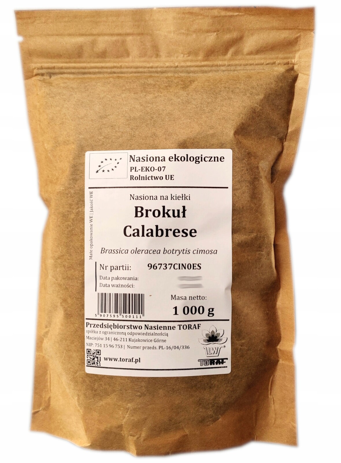 Semena na klíčky brokolice Calabrese Bio Eko 1 kg