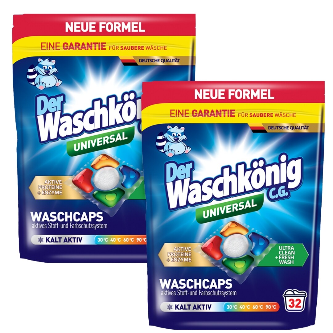 Waschkonig Kapsle na praní Univerzální 5-komorové sada 2x32 ks
