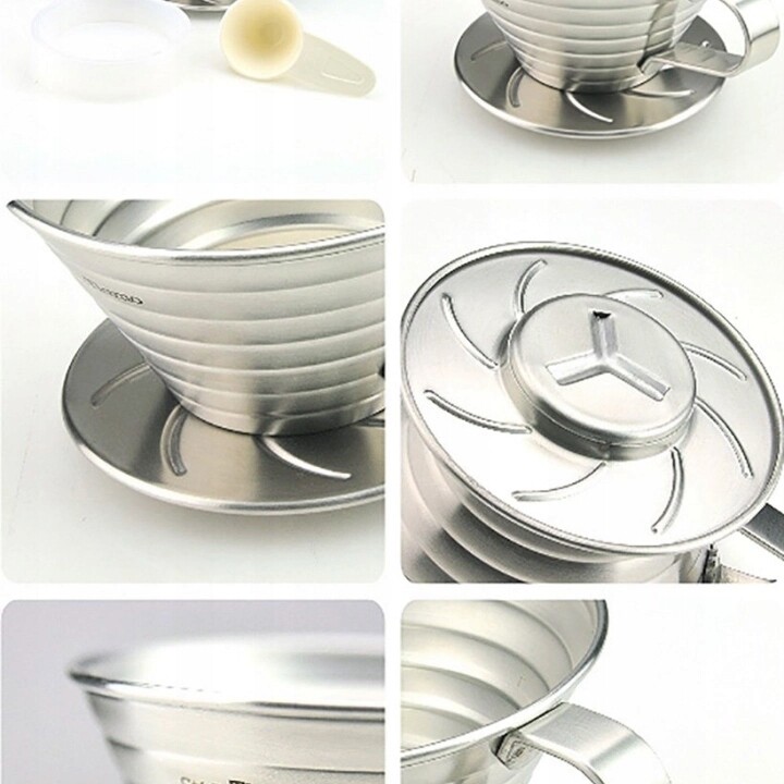 Tiamo Ocelový Dripper 1-4 šálky