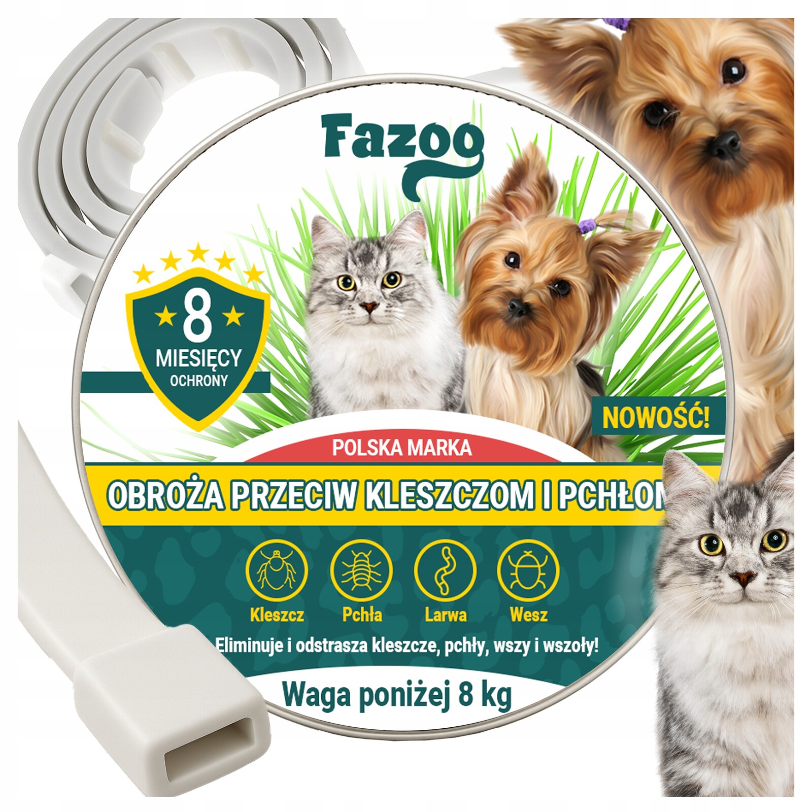 Obojek Proti Blechám A Klíšťatům pro malého psa Antiklíšťata Fazoo