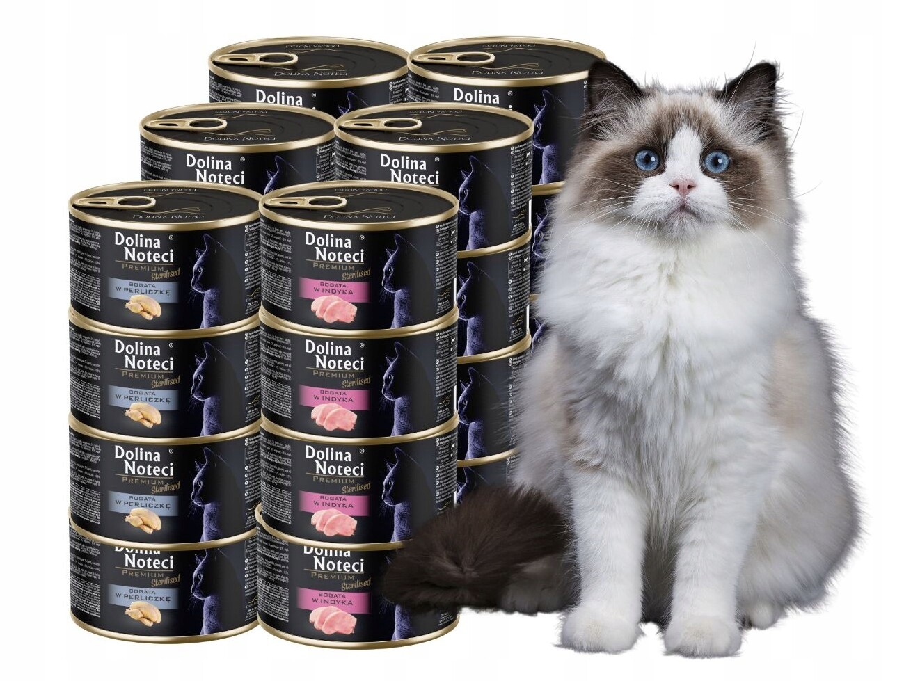 Dolina Noteci Premium Sterilised Mokré krmivo pro kočky mix chutí 24x185 g