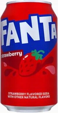 Sycený nápoj Fanta Strawberry s příchutí Jahody Usa 355 ml 12 kusů
