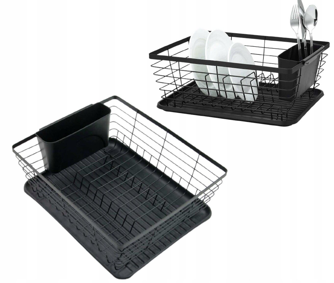 2 x Odkapávač na nádobí Kinghoff 1355 černý odkapávač