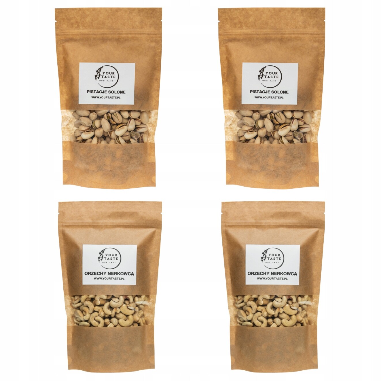 Sada 2x Pistácie solené 500g 2x Kešu ořechy 500g