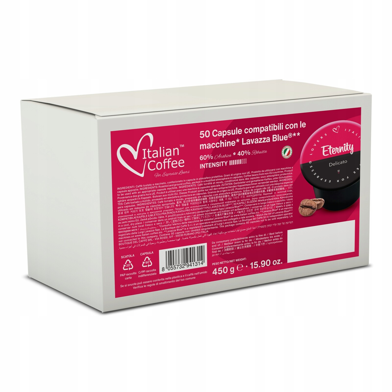 Kapsle pro Lavazza Blue Italian Coffee Caffe Eternity 100 ks