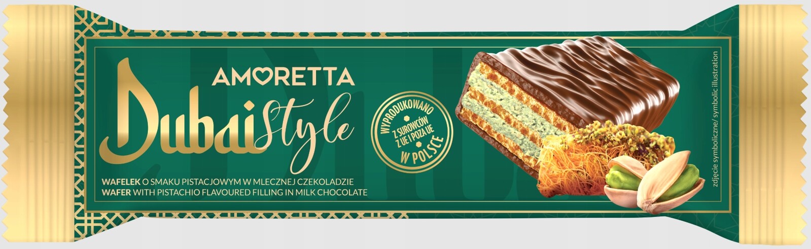 Mieszko Amoretta Dubai Style Tyčinka Náplň s pistáciovou příchutí 40 g 36 ks