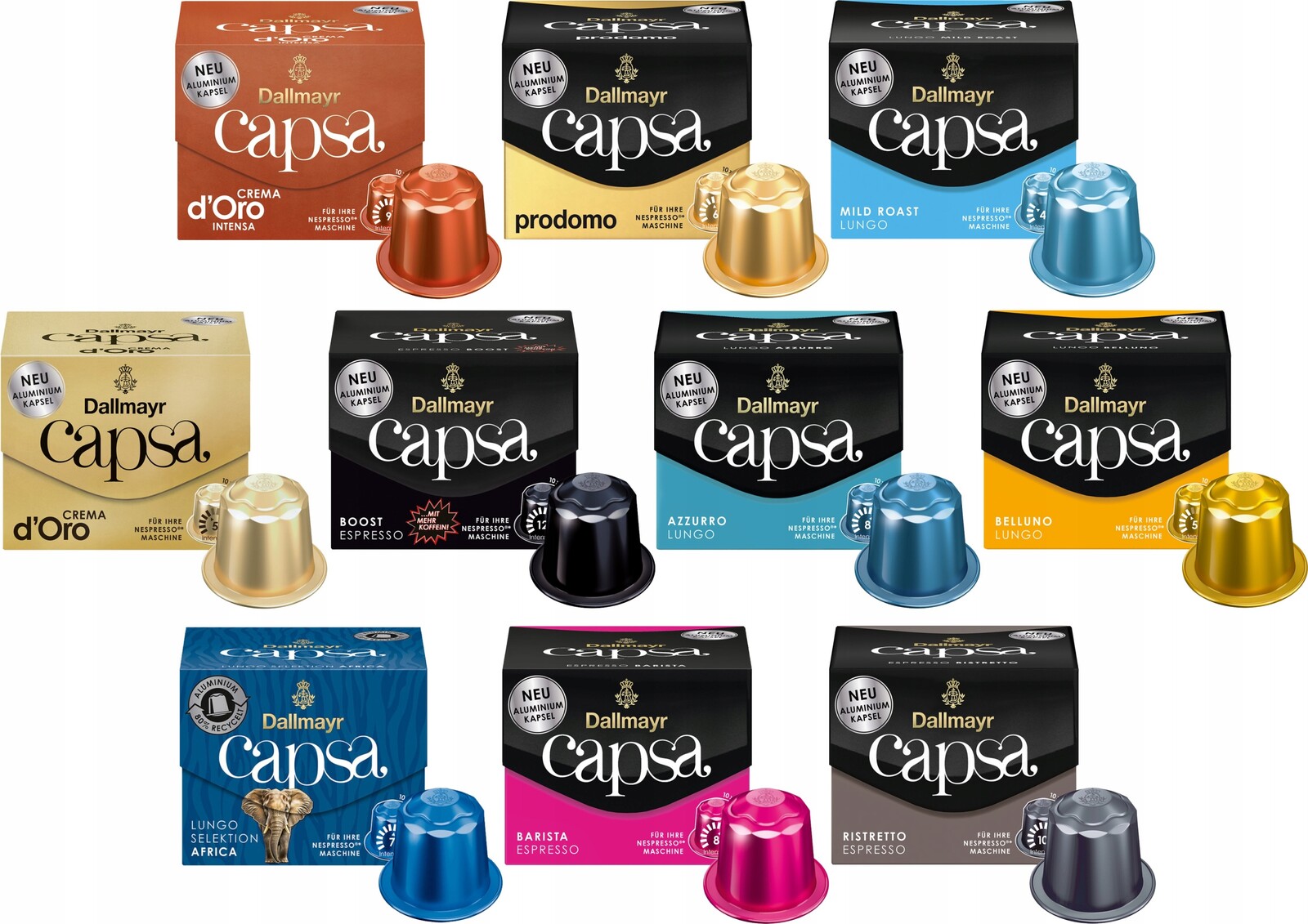 Káva Dallmayr Nespresso Capsa Set Lungo 100 ks