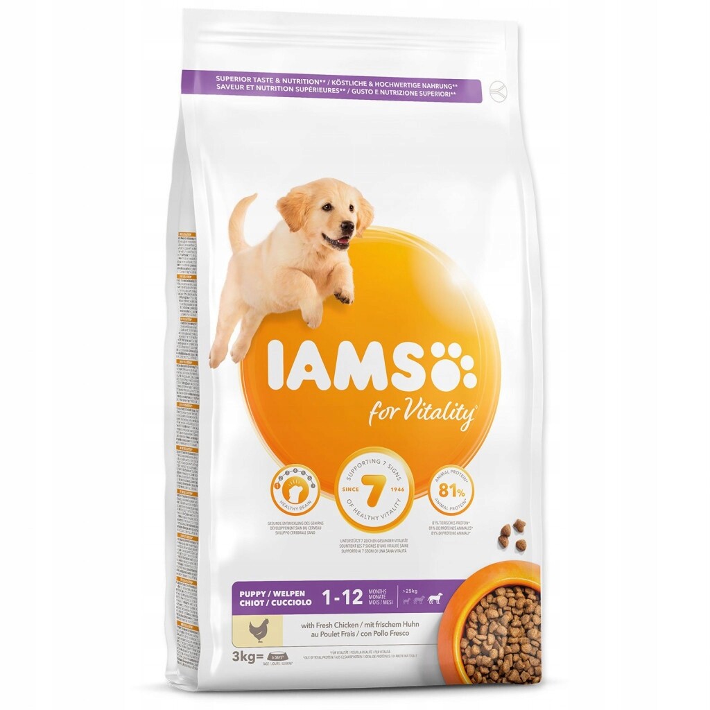 Krmivo Iams Dog Puppy Large Chicken 3kg