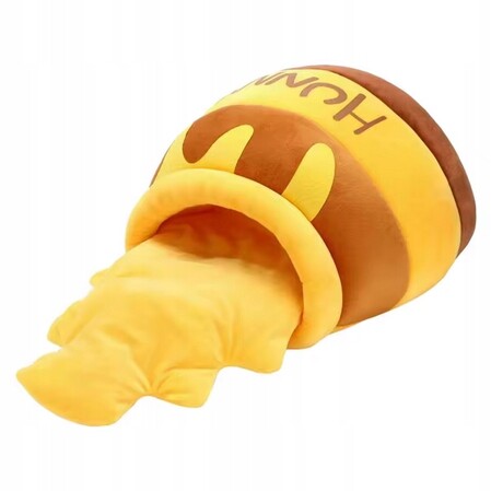 Pelíšek Budka Pro Kočky s odnímatelným polštářem ve tvaru medové konvičky