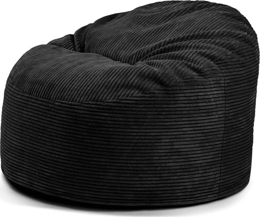 Černý manšestrový dětský sedací vak Om 85 – SLOWDOWN