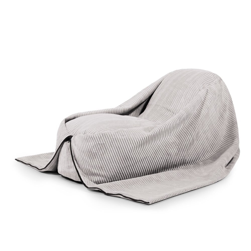 Světle šedý manšestrový dětský sedací vak Cocoon 120 – SLOWDOWN