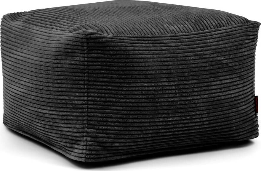 Černý manšestrový sedací vak Softbox MooG – SLOWDOWN