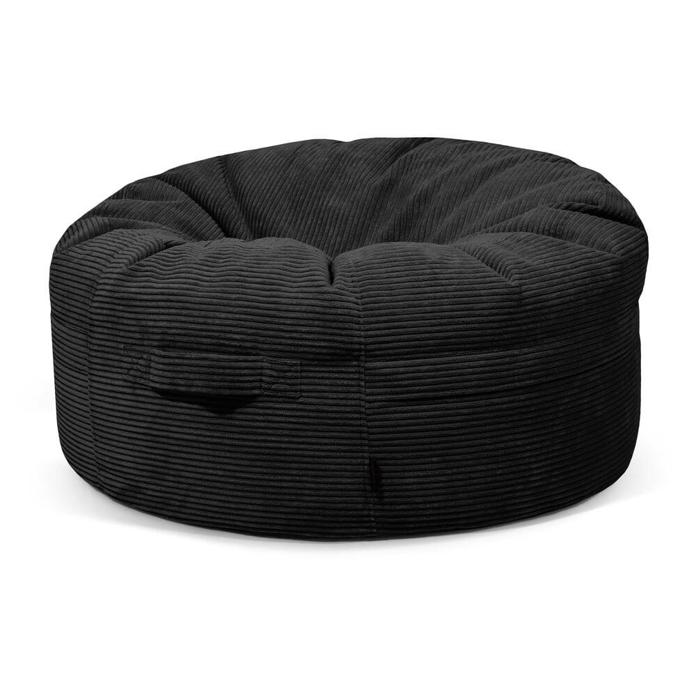 Černý manšestrový sedací vak Roll 105 – SLOWDOWN