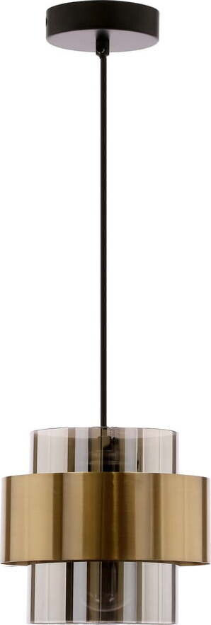 Černé závěsné svítidlo se skleněným stínidlem ø 18 cm Spiega – Candellux Lighting