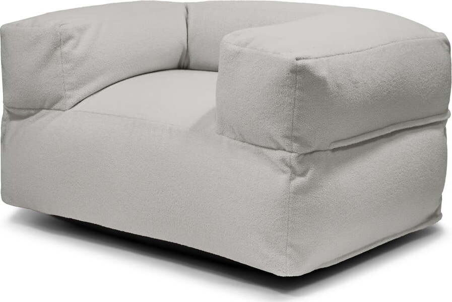 Světle šedý sedací vak z textilie bouclé MooG – SLOWDOWN