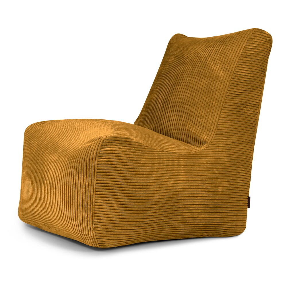 Manšestrový sedací vak v hořčicové barvě Seat Lounge – SLOWDOWN