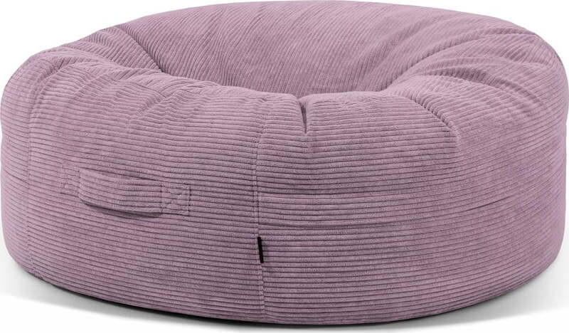 Fialový manšestrový sedací vak Roll 135 – SLOWDOWN