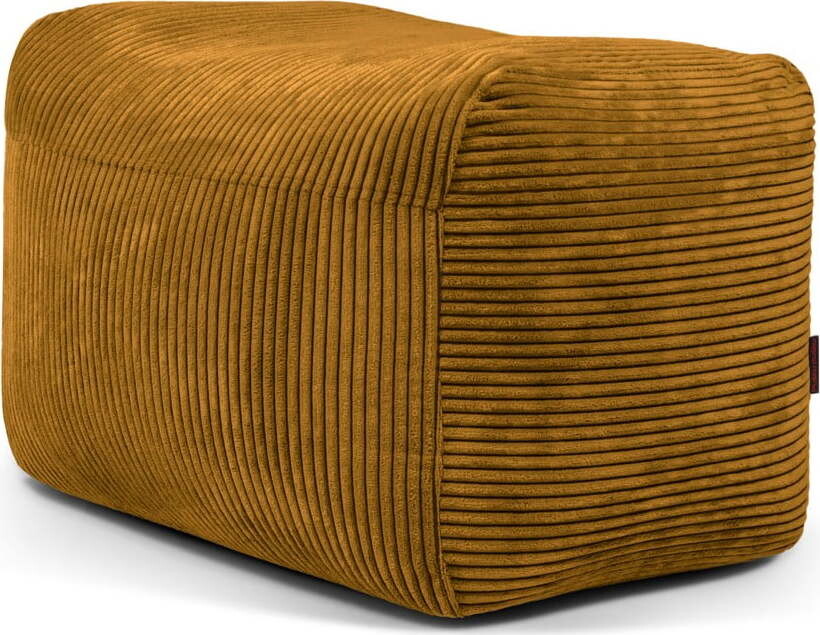 Manšestrový sedací vak v hořčicové barvě Plus 70 Lounge – SLOWDOWN