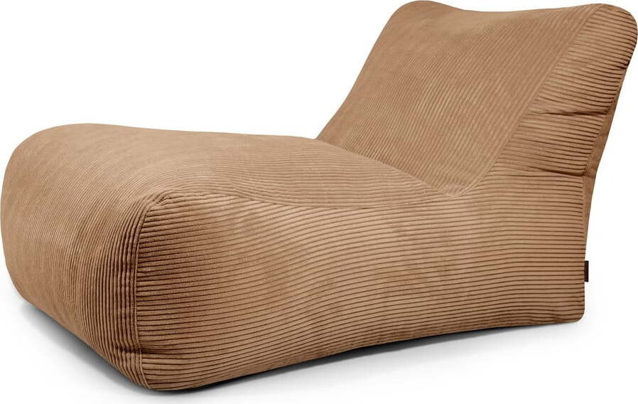 Hnědý manšestrový sedací vak Lounge 100 – SLOWDOWN