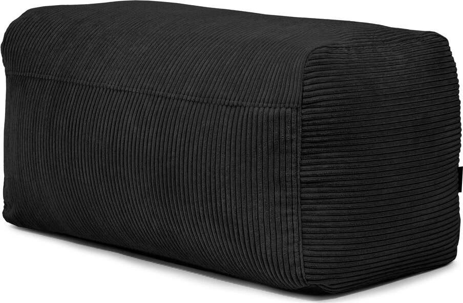 Černý manšestrový sedací vak Plus 100 Lounge – SLOWDOWN