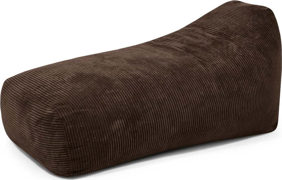 Tmavě hnědý manšestrový sedací vak Snug Long 140 – SLOWDOWN