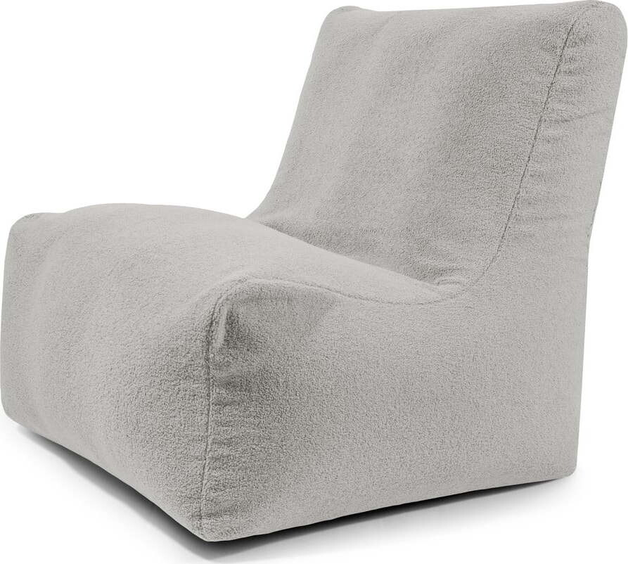 Světle šedý sedací vak z textilie bouclé Seat 100 Lounge – SLOWDOWN
